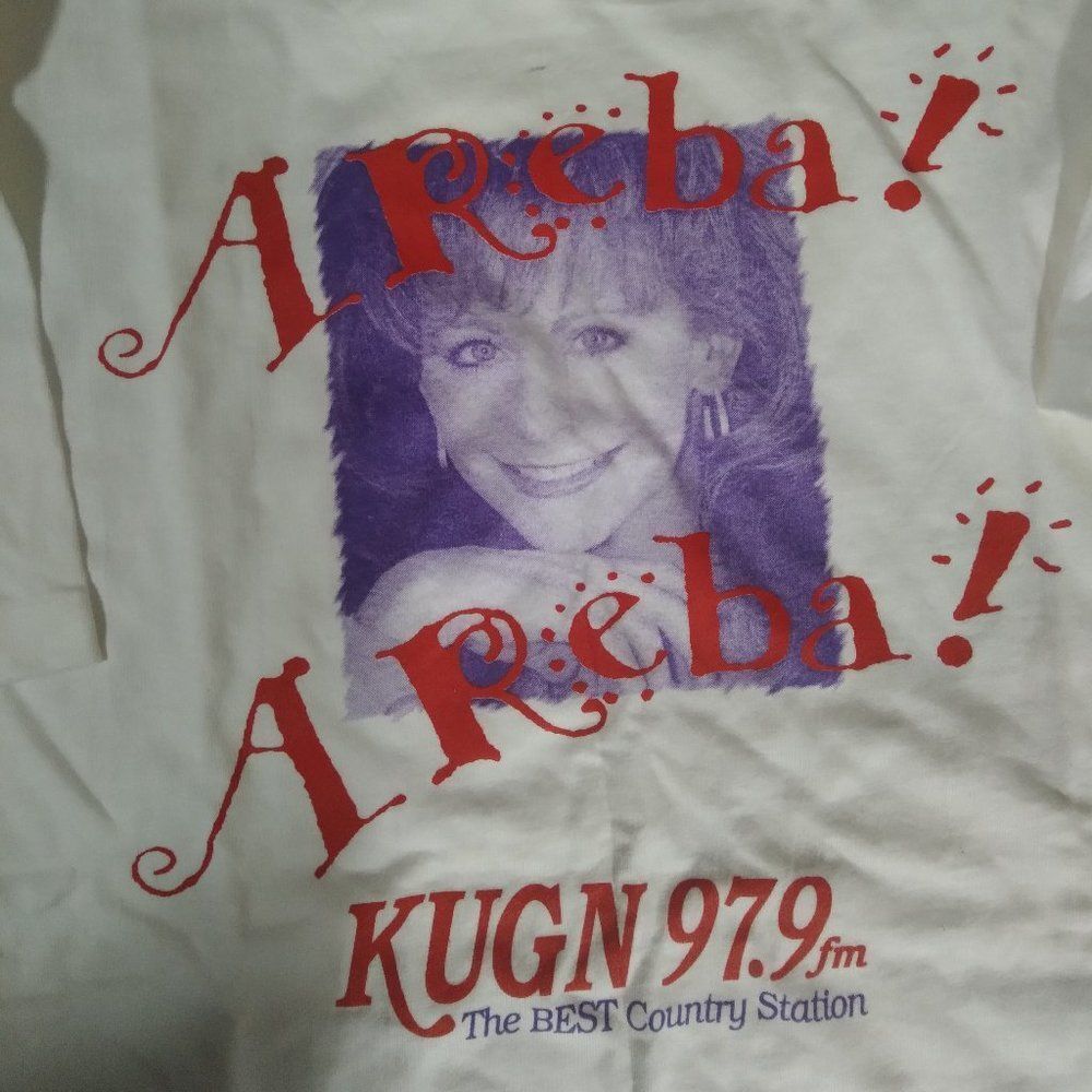 Vintage Reba McIntire KUGN Country Music Radio T-Shirt